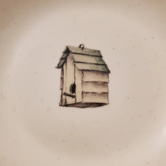 (2 Bowls) 12oz "Naturewood" Green & Ivory Stoneware Bowls by Pfaltzgraff EUC - Picture 3 of 9